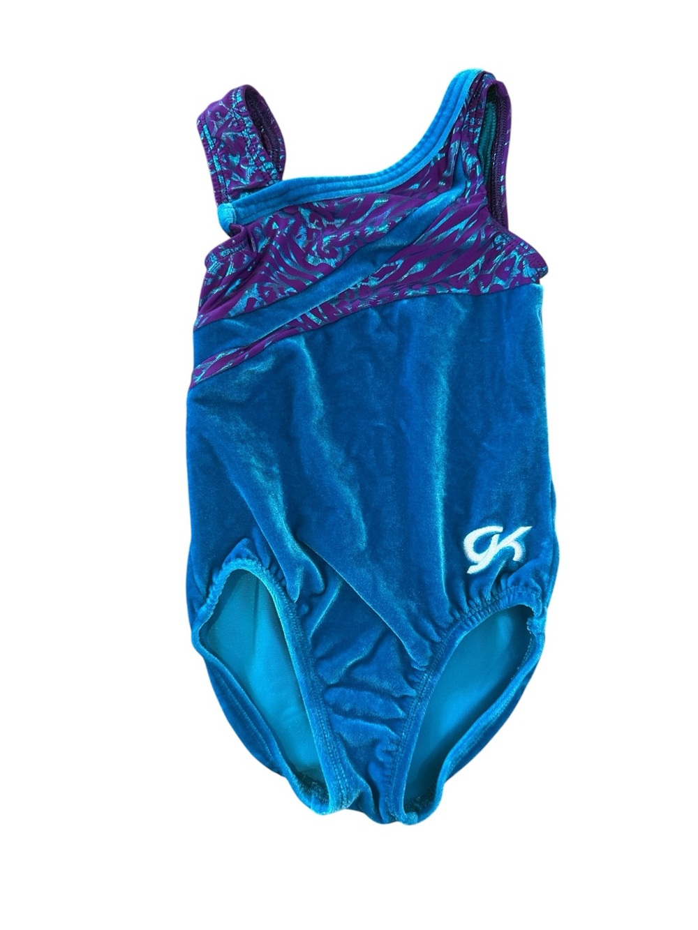GK Girls Teal & Purple One-Piece Leotard